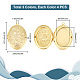 Pendenti con medaglione in ottone pandahall elite 12 pz 3 colori FIND-PH0010-32-2