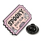 Word SPooky Book Club Alloy Enamel Pins Broochs AJEW-Z023-14A-3