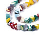 Galvanoplastie brins de perles de verre de couleur unie EGLA-N002-06-A01-3