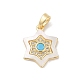 Латунные микро проложить кубического циркония подвески KK-Q030-04C-G-1