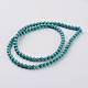 Dyed Natural Fossil Beads Strands G-E328-4mm-21-3