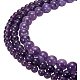 Pandahall elite grade ab hermosa púrpura amatista natural gema de piedras preciosas cuentas redondas sueltas para hacer joyas accesorios (8 mm x 1 hebras) G-PH0018-8mm-4