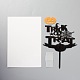 Acrylic Pumpkin & Word Cake Insert Card Decoration X-DIY-H109-06-2