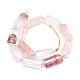 Rouge naturel quartz brins de perles G-E530-16I-2