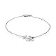 TINYSAND 925 Sterling Silver Cubic Zirconia Anchor Link Bracelet TS-B024-S-7-2