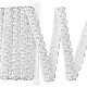 Nbeads 8m ポリエステル カーテン レース トリマー リボン  ウェーブエッジのポリエステル刺繍レースリボン  銀  1インチ（26mm）  約8.75ヤード（8m）/セット DIY-NB0008-30C-1