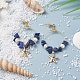 Boucles d'oreilles pendantes en perles de lapis-lazuli naturel EJEW-TA00035-04-3