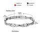 SHEGRACE Stainless Steel Panther Chain Watch Band Bracelets JB676A-6