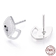 925 Sterling Silver Stud Earrings STER-T004-51S-1