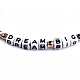 Bracelets extensibles en perles de verre galvanoplastie rondes à facettes BJEW-T016-04B-2