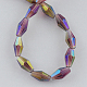 Electroplate Glass Beads Strands EGLA-R020-8x4mm-10-2
