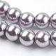 Hebras redondas de perlas de vidrio teñido ecológico HY-A002-6mm-RB017-3
