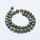 Naturkrokodilhaut Jaspis Perlen Stränge G-E444-26-10mm-2