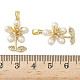 Латунные микро проложить кубического циркония подвески KK-H076-06G-02-3