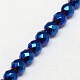 Electroplate Non-magnetic Synthetic Hematite Beads Strands G-J169B-3mm-03-3