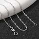 Антикоррозийное родиевое покрытие 925 стерлинговое серебро сингапурская цепочка ожерелья STER-F039-40cm-06P-3