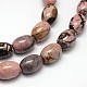 Natural Rhodonite Oval Beads Strands G-F236-02B-2