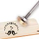 Olycraft wood leather cake branding iron 3cm branding iron stamp logo personalizzato bbq heat stamp con testa in ottone e manico in legno per la lavorazione del legno AJEW-WH0113-15-129-1