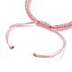 Fabrication de bracelet en cordon de polyester tressé réglable AJEW-JB00763-05-3