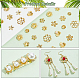 PH PandaHall 100 Pieces 10 Styles 0.4~0.9 Inch Gold Flower Bead Caps KK-PH0005-72-4