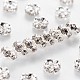 Brass Rhinestone Spacer Beads RB-A014-L4mm-01S-NF-1