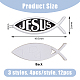 Superfindings 12 pz 3 stili adesivi per auto impermeabili in acrilico con pesci Gesù DIY-FH0006-25A-2