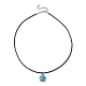 Synthetic Turquoise Pendant Necklaces NJEW-JN04531-01-2