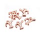 Rose Gold Plated Alloy Letter Pendants PALLOY-P097-05-Y-2