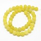 Citron naturel perles rondes de jade brins G-D677-8mm-2