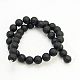 Synthetic Black Stone Beads Strands G-C059-16mm-1-2