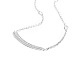 Tinysand cz Schmuck 925 Sterling Silber Zirkonia Bar Anhänger Halsketten TS-N010-S-18-2