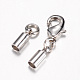 Platinum Plated Brass Cord Ends FIND-PH00792-2