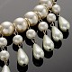 Collane con dichiarazione di perle di vetro per matrimoni NJEW-JN01158-4