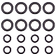 Arricraft 40 pcs2スタイル木製リング形状の財布のハンドル  バッグハンドル交換用アクセサリー  ココナッツブラウン  3.35~4.9x0.6~0.8cm  内径：2.1~3.5のCM  20個/スタイル WOOD-AR0001-12-1
