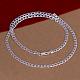 Popular Silver Color Plated Brass Curb Chain Necklaces For Men NJEW-BB12724-28-1