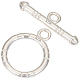 Beebeecraft 2 Sets 925 Sterling Silver Toggle Clasps STER-BBC0005-45S-1