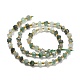 Perles vertes naturelles quartz fraise brins G-P463-45-3