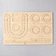 長方形の木製ブレスレットデザインボード  ビーズブレスレットネックレスジュエリー作成用  バリーウッド  43.4x28.3x1cm TOOL-YWC0003-01-1