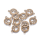 Tibetan Style Flat Round with Dog  Paw Print Alloy Links connectors X-TIBE-Q045-04AB-NR-1