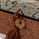 Chinoiserie buddhistischen Schmuck Verpackung Sackleinen Halskette Boxen OBOX-O001-03-3