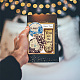 カスタムPVCプラスチッククリアスタンプ  DIYスクラップブッキング用  装飾的なフォトアルバム  カード作り  蝶  160x110mm DIY-WH0618-0033-7