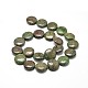 Natürlichen Edelstein flache runde Perle Stränge G-P073-14-2