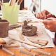 Outil de céramique en bois de hêtre DIY-WH0224-93B-6