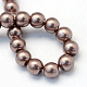 Baking Painted Pearlized Glass Pearl Round Bead Strands HY-Q003-10mm-78-4
