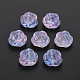 Perles de verre peintes à la cuisson transparentes bicolores GLAA-S190-022-B01-5