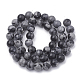 Synthetic Snowflake Obsidian Beads Strands G-R342-10mm-21-2