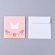 Ensemble de cartes de remerciement enveloppe et motif floral DIY-I029-01A-1