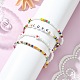 Ensemble de bracelets extensibles en perles de verre BJEW-TA00323-4