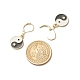 Boucles d'oreilles pendantes à levier en alliage yin yang EJEW-JE04893-03-4