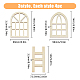 Superfindings 12 шт. 3 стиля деревянные мини-лестницы и окна WOOD-FH0002-05-2